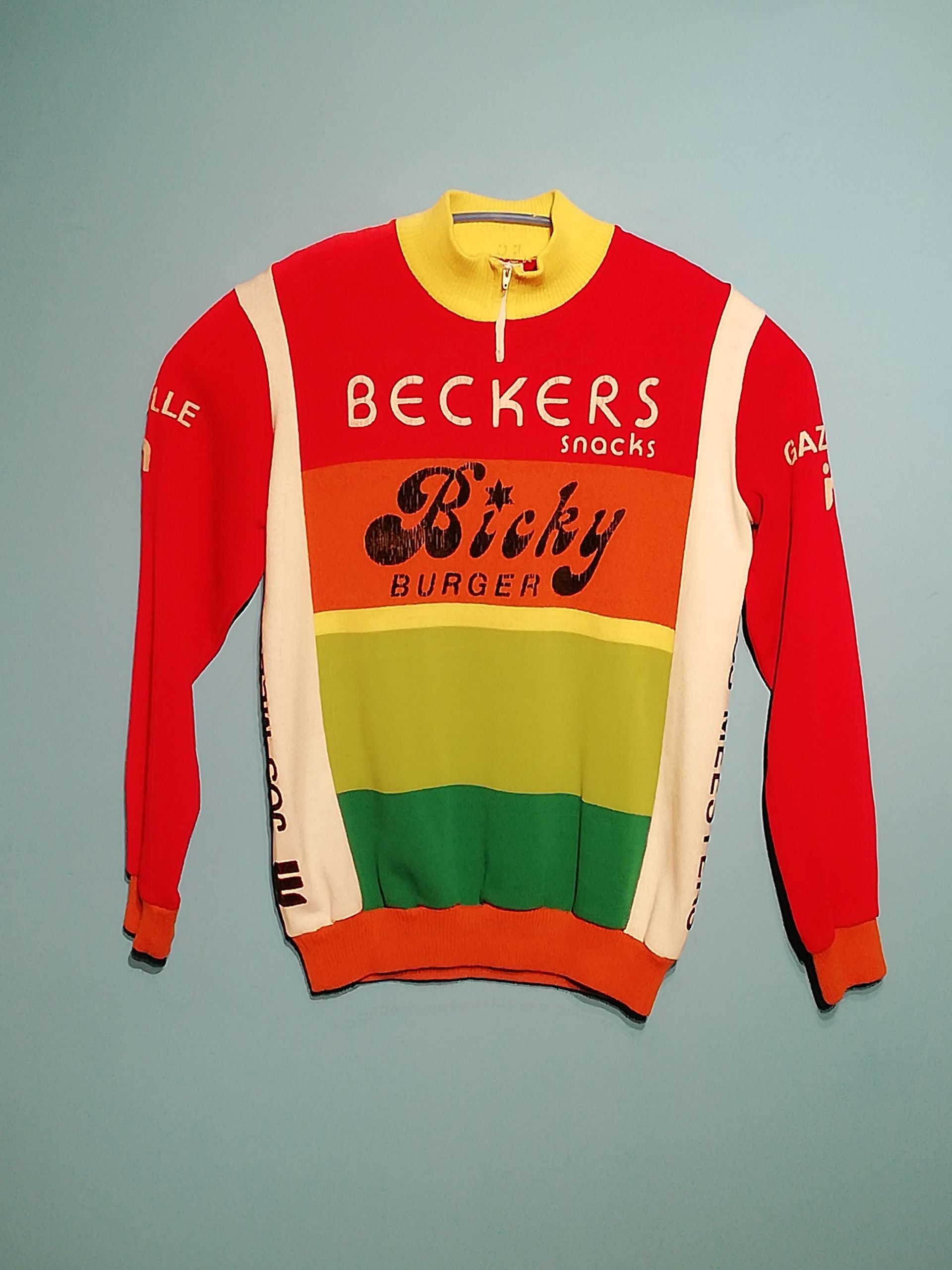 BECKERS-BICKY BURGER-GAZELLE 1983 CYCLING JACKET - Ton Merckx Cycling ...