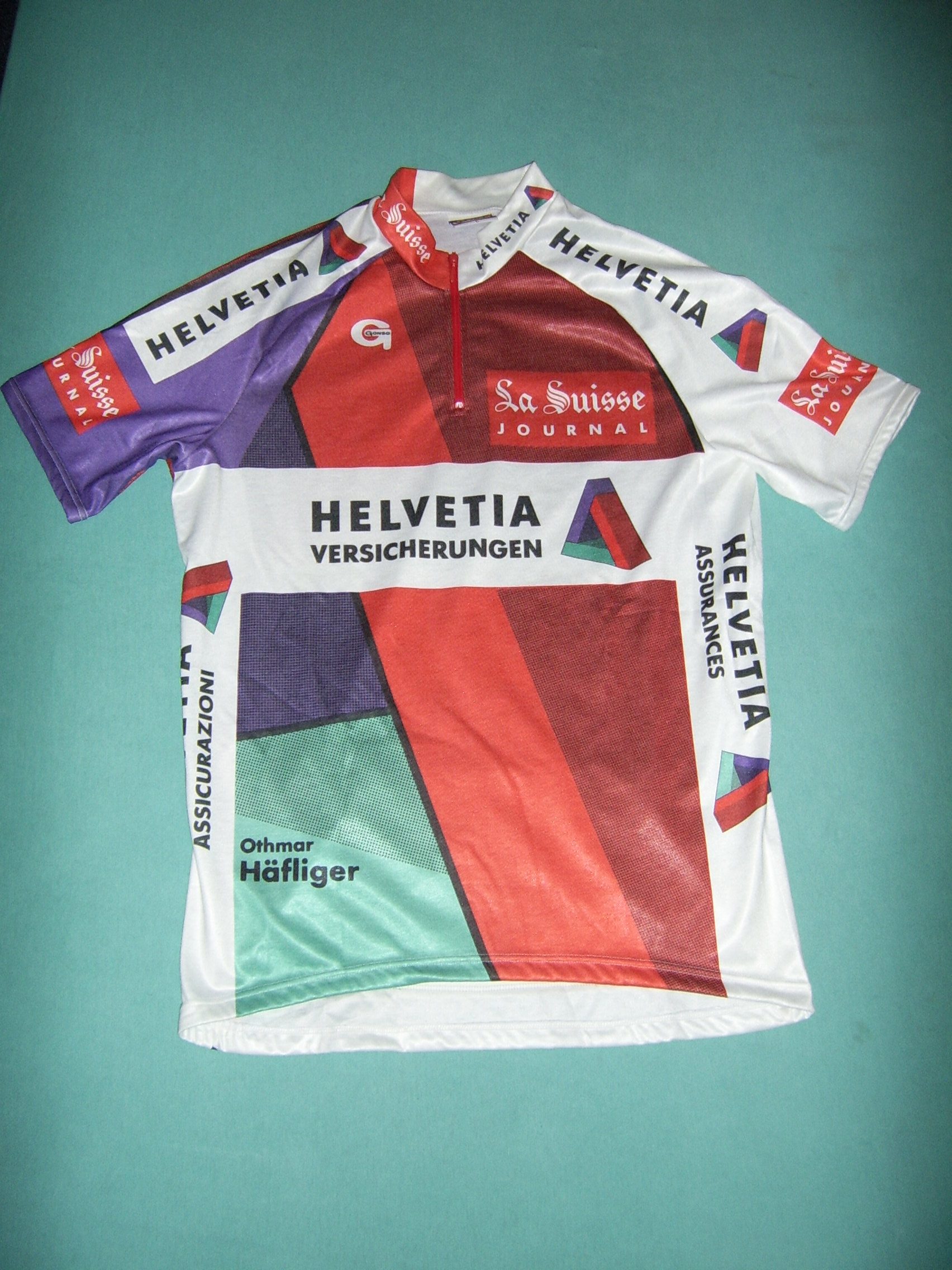 HELVETIA (a)-LA SUISSE 1989-1990 CYCLING SHIRT - Ton Merckx